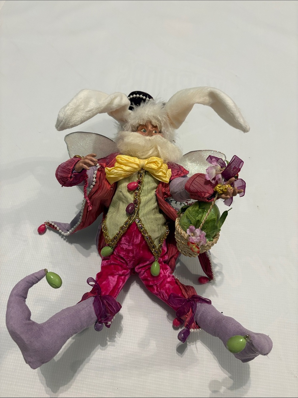Mark Roberts Bunny Fairy Doll in Pink, Purple and Cream with Yellow Accents